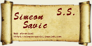 Simeon Savić vizit kartica